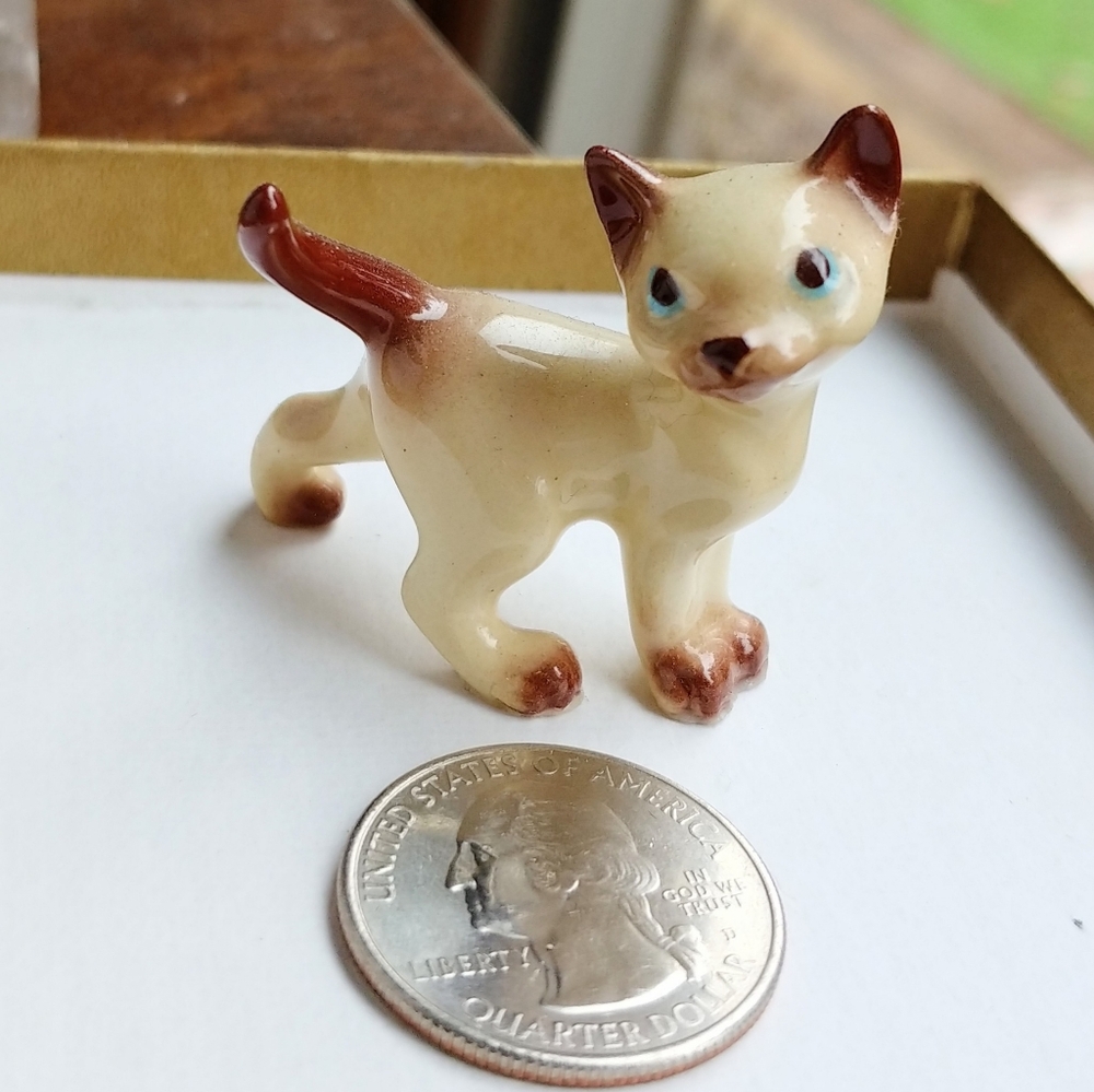 😼 Vintage Hagen Renaker Prancing Siamese Cat Kitty Ceramic Figurine